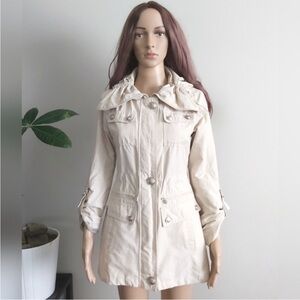 Shelli seagal jacket XS beige long line  cargo